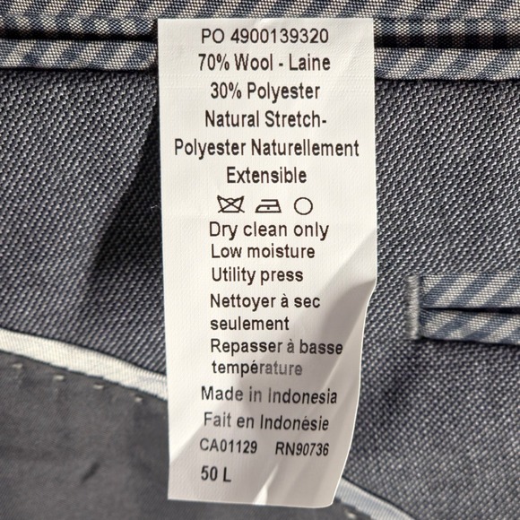 Michael Kors 2 Piece Suit Men 50L Gray Pants 44x32 Wool Blend Quiet Luxury *FLAW - Picture 10 of 16